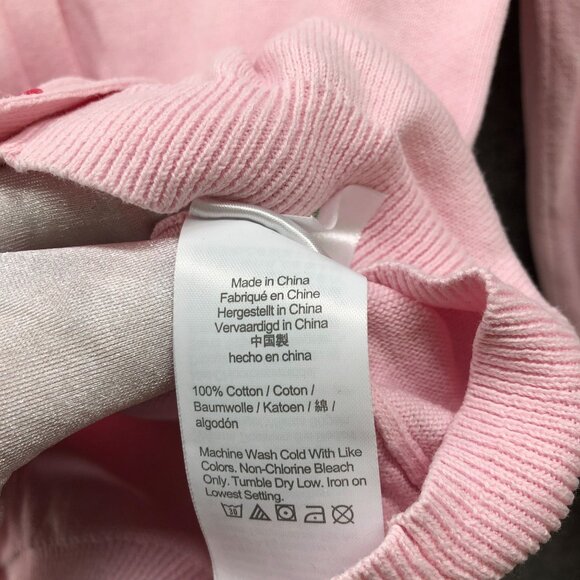 Crewcuts Girls XL 12-14 Casey Cardigan Sweater Rainbow Buttons Light Pink - Picture 6 of 9